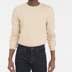 New J.Crew Men Cotton and Cashmere-Blend
Piqué Sweater Cream Size Small
